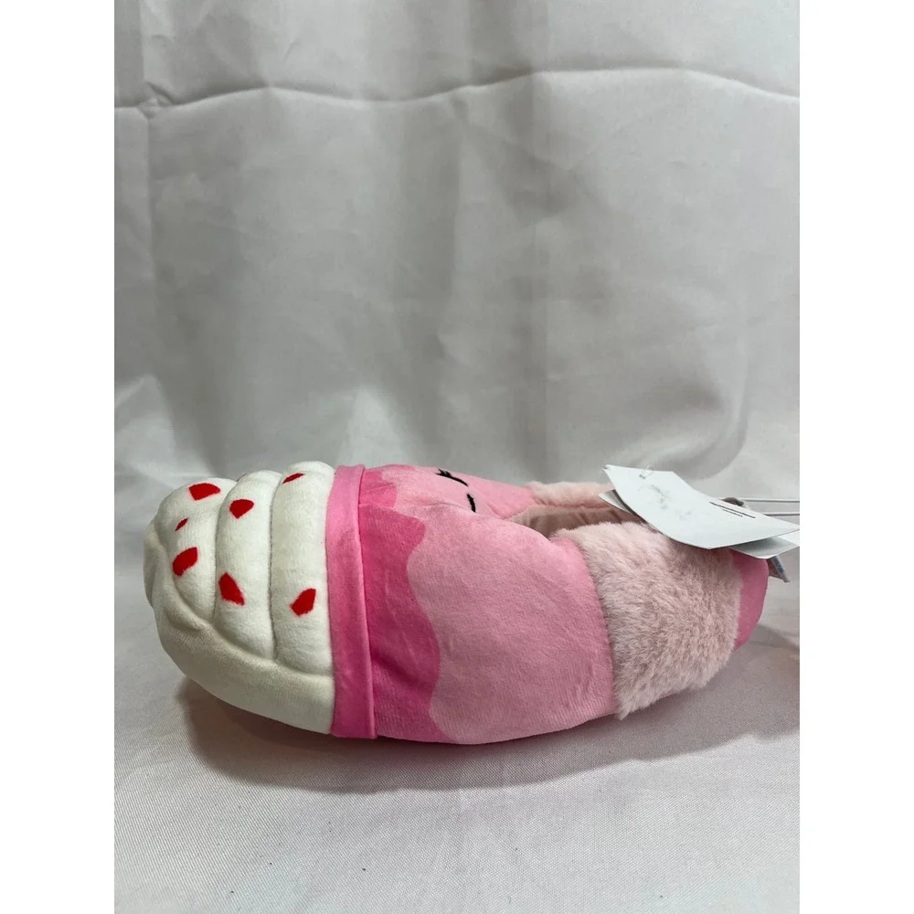 Squishmallows Peppermint Pink Cupcake Plush Slippers Kids Size 4/5‎ Jazwares NEW